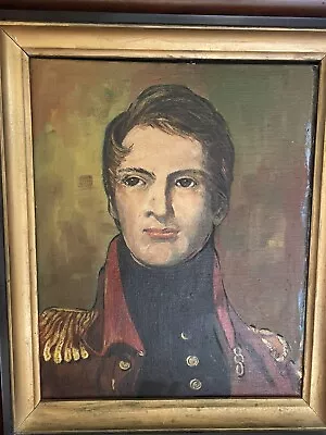 Portrait Of A Maryland Military Officer Civil War Period Oil Painting MAKE OFFER • $225