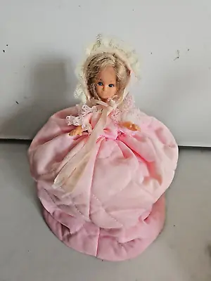 £9.99 • Buy Vintage Hand Made Pink Crinoline Doll Toilet Roll Cover Pink