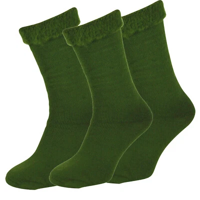 £6.99 • Buy Military Hiking Chunky 2.4 Tog Thermal Fleece Lined Army Olive Socks Uk 6-11