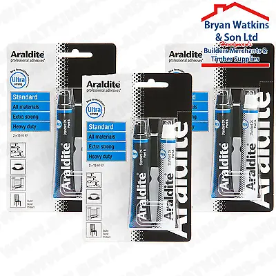 3x Araldite Standard 2 Part Epoxy Resin Adhesive Suitable For All Material's • £20