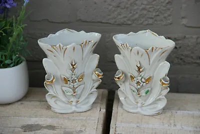 PAIR Antique Vieux Paris Porcelain Vases • $112