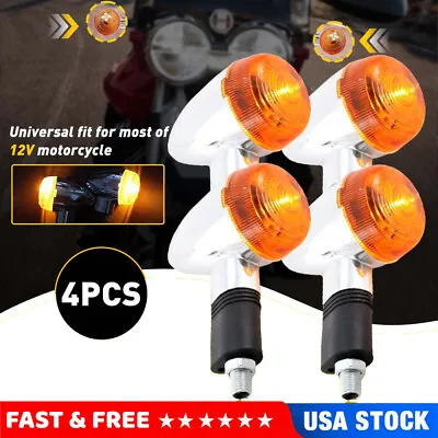 4pcs Amber Turn Signal Lights For Suzuki Boulevard C109R C50 C90 S 40 50 83 USA • $17.99