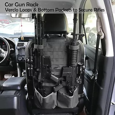 Seat Back Organizer Molle Panel With Truck Gun Rack Tactical Seat Covers • $34.99