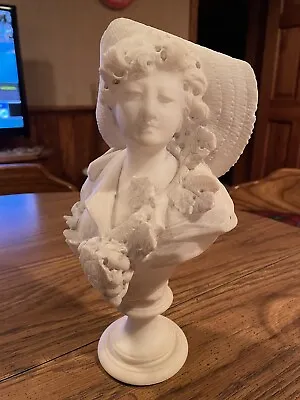 Marble Bust Of Woman - Approximately 10.5 Inches Tall • $87.95