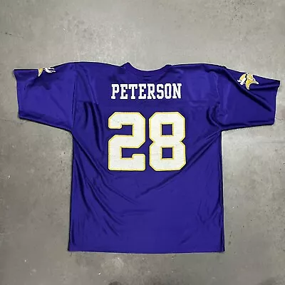 Vintage Y2K NFL Minnesota Vikings Adrian Peterson Jersey Purple XL • $17.99