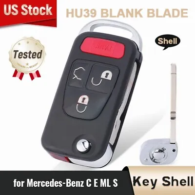 4B Remote Key Shell Case Fob For Mercedes Benz ML 320 430 SLK 230 320 HU39 Blade • $8.54