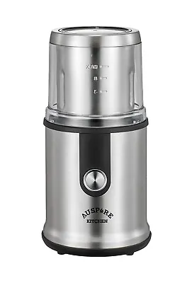 Coffee Grinder Stainless Steel  Beans Dry Herbs Spice Safety Lock 90 G Capacity • $42.49