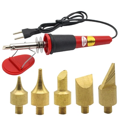 $13.48 • Buy Stencil Wood Burning Pen Kit Soldering Iron Head Set Pyrography Marking