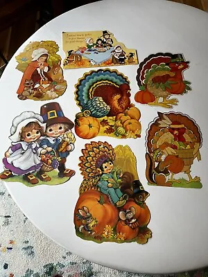 VTG Lot Eureka Hallmark & Other Die Cut Cardstock Thanksgiving Decorations 1982 • $17