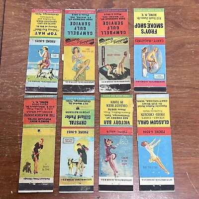 8 Pinup Girl Vintage Matchbook Covers  LOT A • $12.88