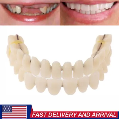 Snap On Upper Lower False Teeth Dental Veneers Dentures Fake Tooth CoverUS • $9.36