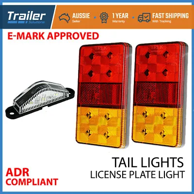 $27.95 • Buy 2 X 8 Led Tail Brake Number Plate License Plate Light Kit 12v Waterproof Trailer