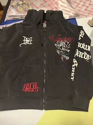 Chief Keef Ed Hardy Unknown London Full Print Zip Hoodie Size Medium • $379.99