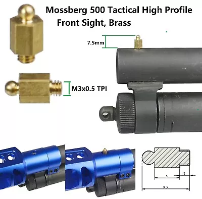 Tactical Mossberg 500 590 High Profile Brass Front Sight Total Height 7.5 Mm • $12.99