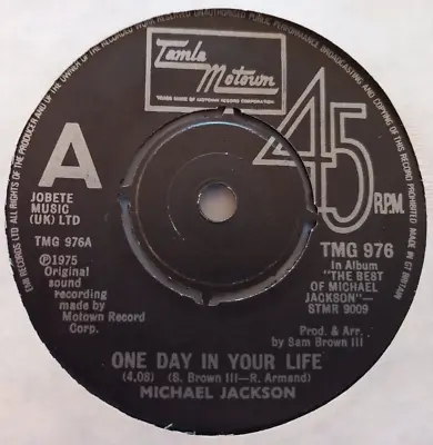 Michael Jackson ~ One Day In Your Life / Take Me Back [4 For £3 Post] • $2.46