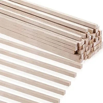 Wood Strips Balsa Square Wooden Dowels 1/4 Inch Square Dowel Rods 12 Inch Lon • $11.78