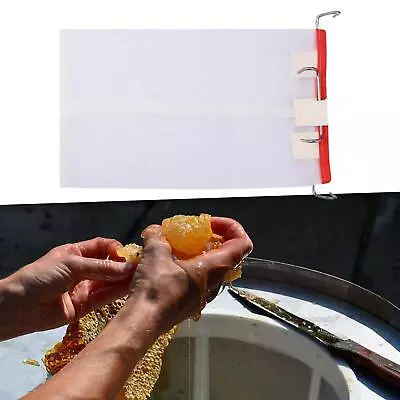 Reusable Bee Honey Filter Bag With Hooks Bee Filter Extractor For Garden • £10.13