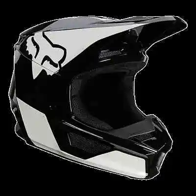 Fox Racing Adult Helmet V1 REVN Black White • $119.99