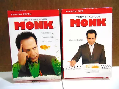 Season Five And Season Seven Tony Shalhoub As The MONK Detective DVD's 8 Total • $10