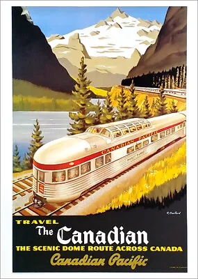 Canadian Pacific Railway BANFF SCENIC DOME CARS (1955) 20x28 POSTER Reproduction • $16.99