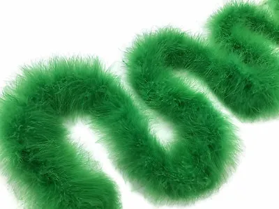 2 Yards - Kelly Green Turkey Medium Weight Marabou Feather Boa 25 Gram Halloween • $11.33