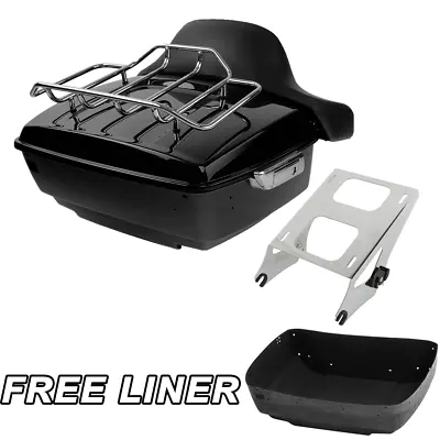 King Pack Trunk Rack Backrest Fit For Harley Tour Pak Street Road Glide 14-24 US • $304.50