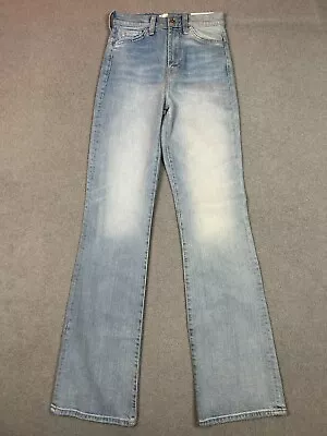 7 For All Mankind Jeans Womens 24x34 Blue Easy Bootcut Flare Wide Leg Denim NEW • $33.74