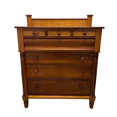 1850s Empire Style Birds Eye Maple Dresser Chest Of Drawers With Secret Drawers • $1595