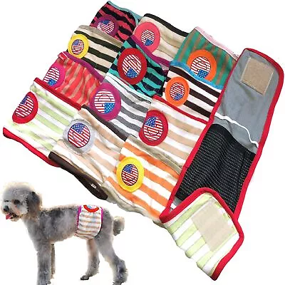 PACK Of Dog Diapers RANDOM Colors Male Boy BELLY BAND Wrap For Small Dogs XXS- L • $11.99