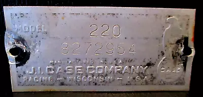 JI Case 220 Hay Baler Implement Serial Number Plate ID Tag Emblem Sign Abe Eagle • $19.49