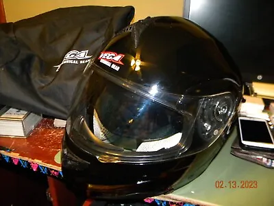 Vega Technical Gear Summit 3.0 Black Flip-Up Jaw/Face Shield Motorcycle Helmet L • $39.99