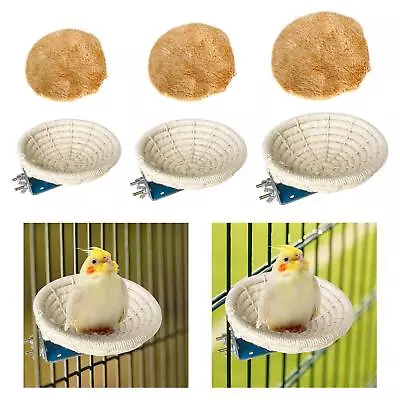 Bird Breeding Nest Bed Bird Nest Cockatiel Handmade Soft Mat Budgie Parrot Nest • £9.20