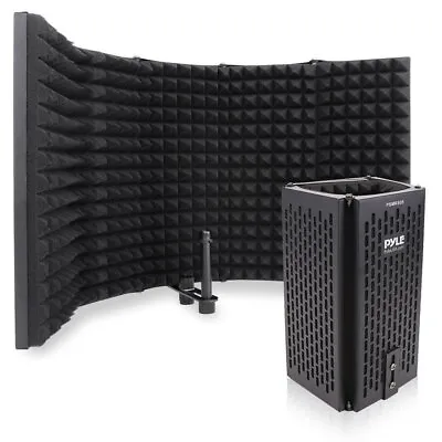 Pyle Pro 5 Layer Steel Microphone Shield Noise-Absorbing Adjustable Studio Booth • $57.74