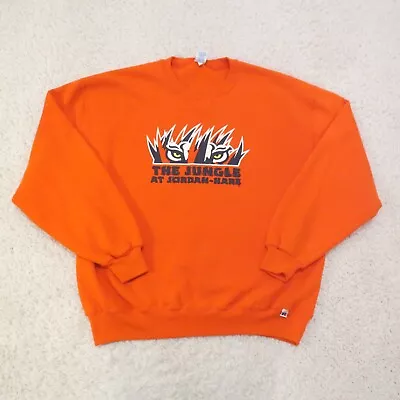 VINTAGE Auburn Tigers Sweatshirt Mens XL Orange Russell Athletic 90s Y2K • $18.74