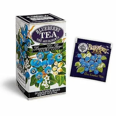 Mlesna BLUEBERRY TEA Pure Ceylon Tea In Luxury 30 Individually Foil Wrap Sachets • $13.99