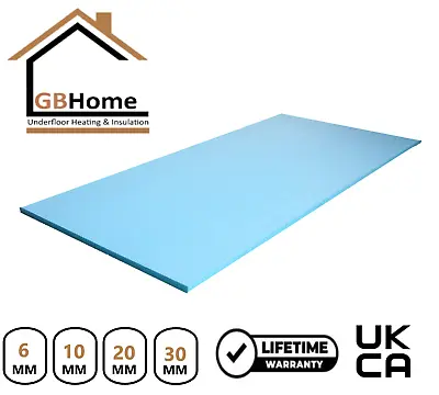 XPS Insulation Board Underlay Thermal Acoustic 1200x600mm 6mm 10mm 20mm 30mm • £34.90
