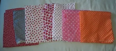 Assorted 7x Material Fabric Value Bundle- Hearts/Berries. Cotton. Free Postage/8 • £12