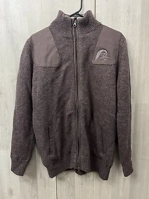 Beretta Men's Brown Wool Blend Hunting Shooting Full Zip Jacket Size L • $64.29