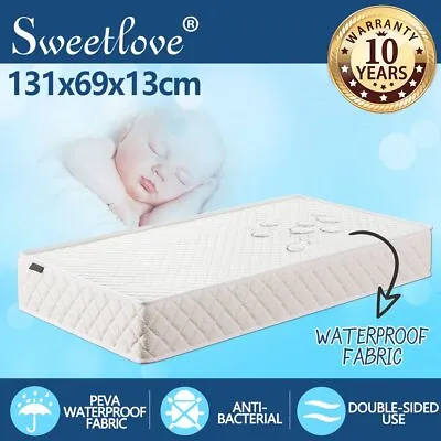 $79.90 • Buy Sweetlove Baby Cot Crib Bed Mattress Bonnell Spring Foam PEVA Fabric Breathable