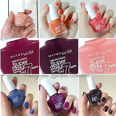 MAYBELLINE Forever Strong Super Stay7DAY GEL NAIL COLOUR AMAZING Choose Colours • £4.49