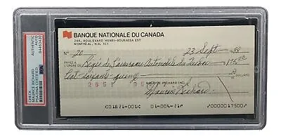 Maurice Richard Signed Montreal Canadiens  Bank Check #20 PSA/DNA • $249.99