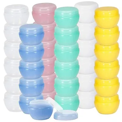 Plastic Container Empty Sample Jar Pot Bottle For Cosmetic Travel Lip Balm Cream • £26.26