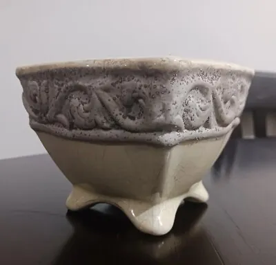 $12.95 • Buy Vintage Ceramic Garden Pot House Plant Pot  Bonsai Footed 