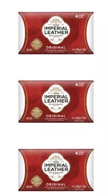 3 Packs - 12 Bars Of Imperial Leather Original Rich & Creamy Ivory Soap 100g • £11.67