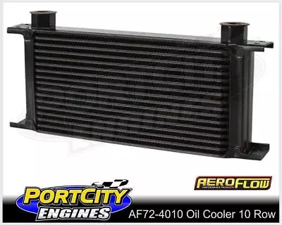 Aeroflow Engine Or Trans Oil Cooler 10 Row 77mm H X 330m L X 51mm W AF72-4010 • $141.95