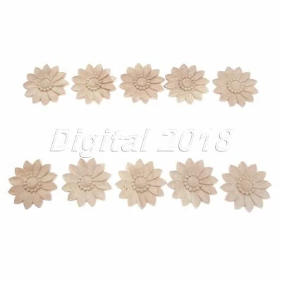 $3.49 • Buy Vintage Wood Carved Corner Decal Onlay Applique Furniture Craft Figurine Decor