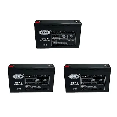 3 X OT7-6 6V 7Ah 7.0AH Sealed Lead-Acid Battery Rechargeable   4.5AH 5AH 4.0AH • $89.95