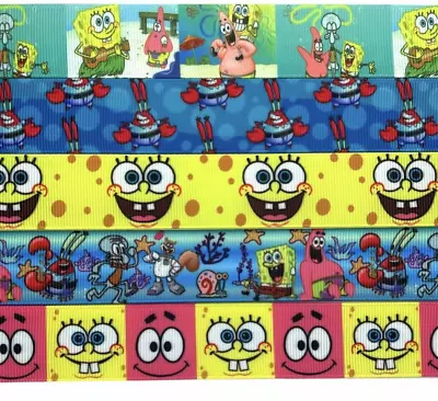 SpongeBob SquarePants 1  Mixed Lot Grosgrain Ribbon - 5 Yards • $6.49