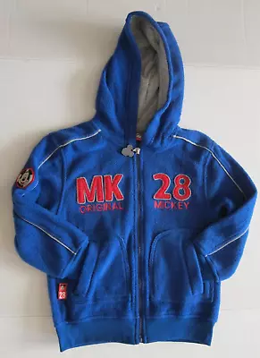 Mickey Mouse Kids Full Zip Hoodie Sweatshirt Jacket  Blue SZ 4 NWT • $14.90