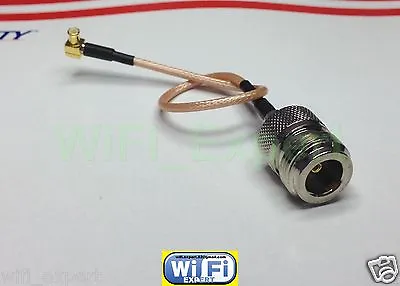 1x MCX Angle Male To N Female No Bulkhead WiFi Pigtail RG316 4-20 INCH Cable USA • $8.73